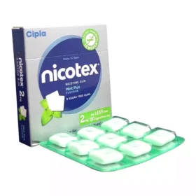 Nicotex Chewing Gums Mint Plus Sugar Free (Nicotine)