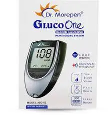 Dr Morepen BG 03 Gluco One Glucose Monitoring System Glucometer with Gluco One BG 03 Blood Glucose 25 Test Strip