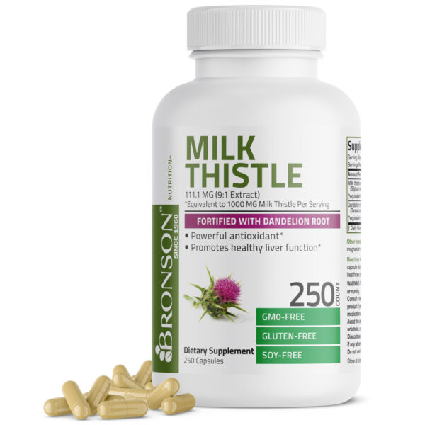 Bronson Milk Thistle Liver Support supplement bottle