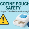 nicotine pouch safety with child-resistant packaging