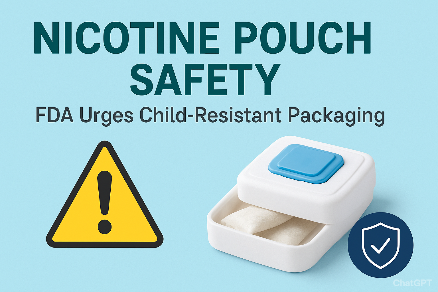 nicotine pouch safety with child-resistant packaging