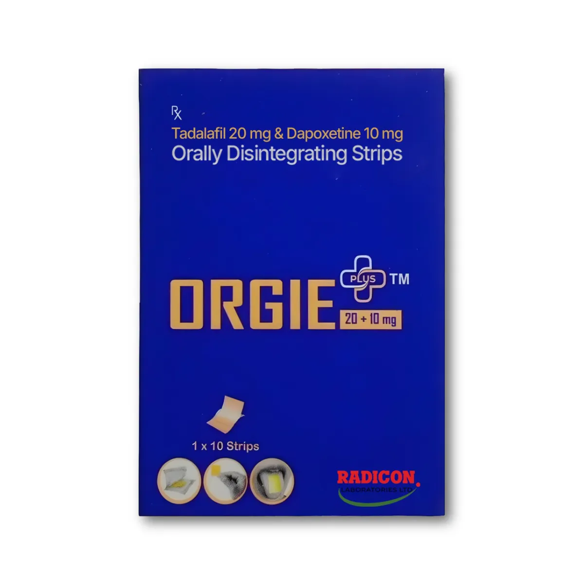 Orgie Plus 20+10 Mg Tadalafil+Dapoxetine Oral Strips - Image 2